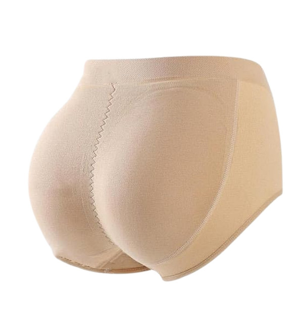 Nylon-Cotton Blend Women's Paded Panty Free Size (Beige-Black) - Image 2
