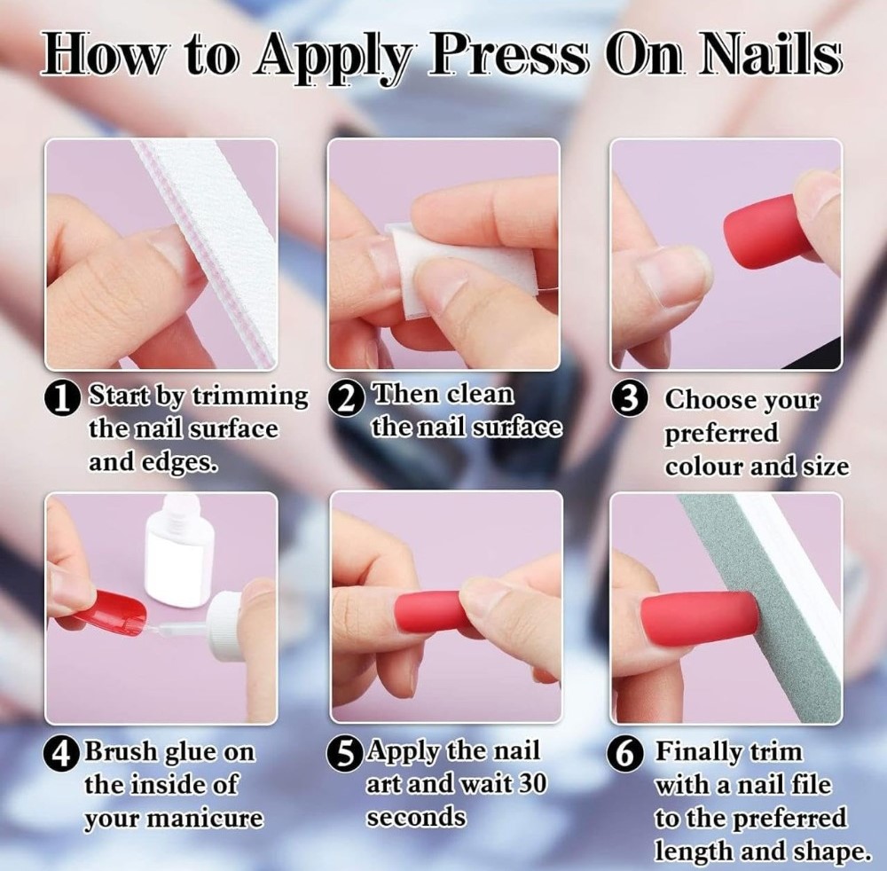 ABS 576 Pcs Nails Set (Multicolor) - Image 3