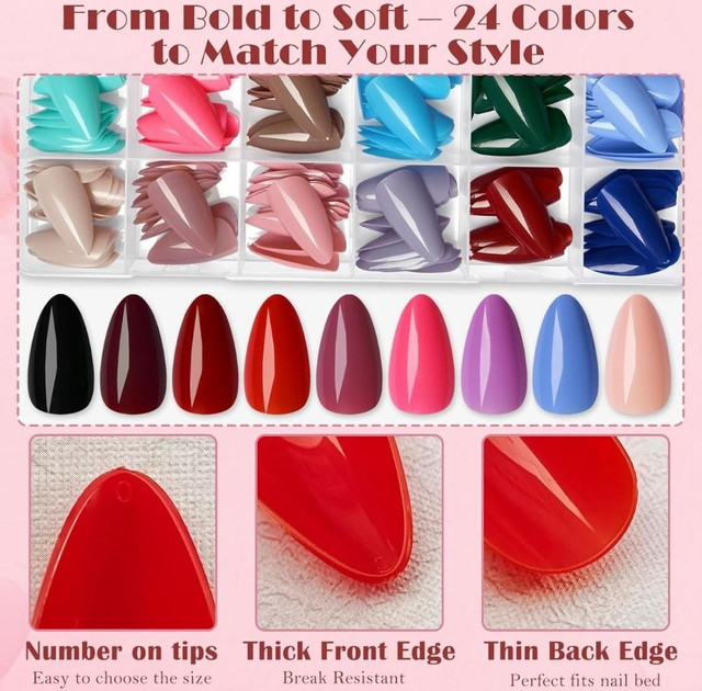 ABS 576 Pcs Nails Set (Multicolor) - Image 5