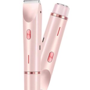 Plastic-Stainless Steel Dual Head Electric Shaver (Pink)