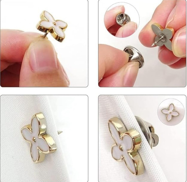 Pack of 2 Metal 20 Pieces Brooch Pin for Women Jeans Shirt Coat Dress Clothes Sweater Hat Bags Brooch (Multicolor) - Image 4