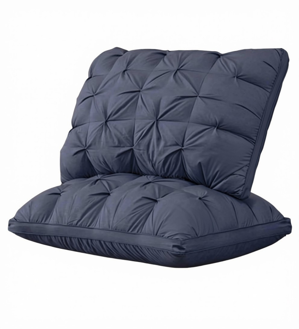 Feather Luxury Hotel Collection Bed Pillow (Blue) - Image 2