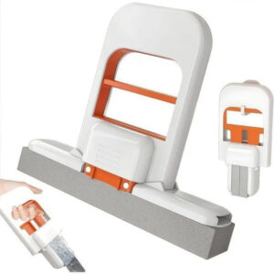Plastic Mini Sponge Mop (White-Orange)