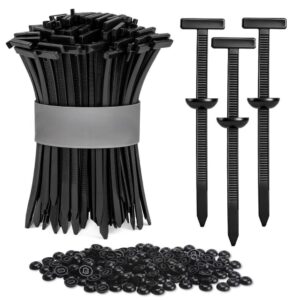 Nylon 150 Pieces set Nylon Universal Cable Tie Buckle Set (Black)