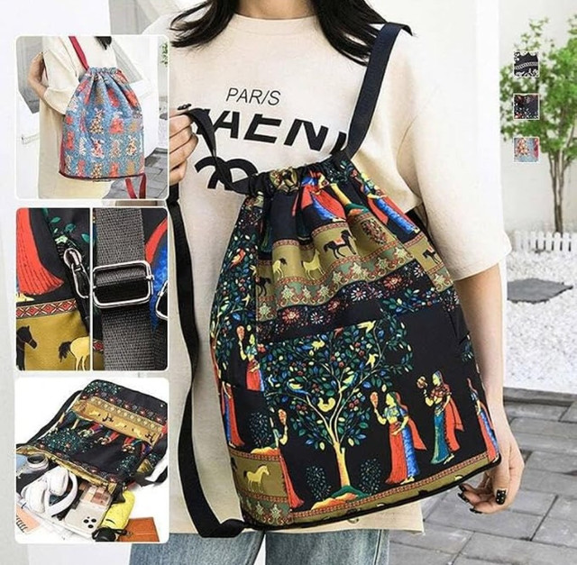 Nylon-Polyester Printed Backpack (Multicolor) - Image 3