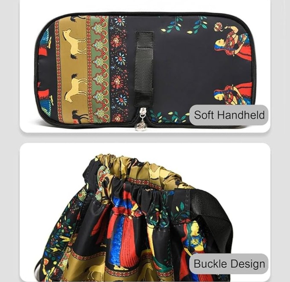 Nylon-Polyester Printed Backpack (Multicolor) - Image 5