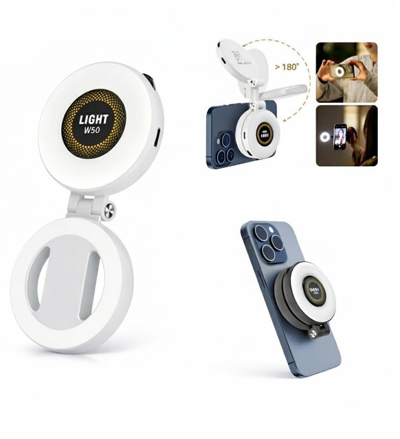 Plastic W50 Magnetic Selfie Light (White) - Image 2