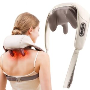 Faux Leather Neck Massager (Grey)